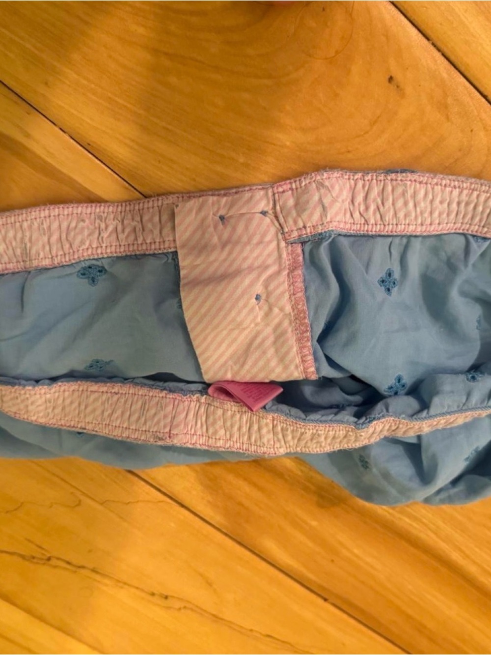 PINK Victoria's Secret Light Blue Embroidered Cotton Shorts - Picture 3 of 5